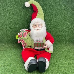 North Pole Decorative Santa Claus Wearing Glasses Figurine